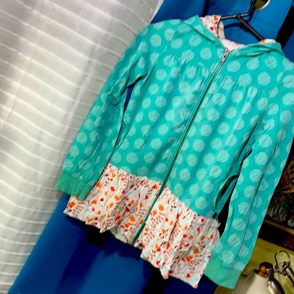 435 MATILDA JANE Size 12 Full Zip Ruffled Hoodie - Picture 2 of 10